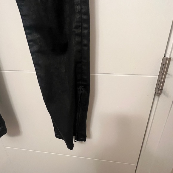 Current Elliott Jeans Coated Black Sz 28 Stiletto - Picture 3 of 4